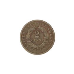 1865 Two-Cent Piece Coin