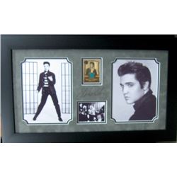 Engraved Elvis Presley Signature With Real Swatch of Clothing