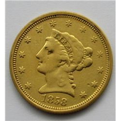 1858-P LIBERTY $2.5 GOLD QUARTER EAGLE
