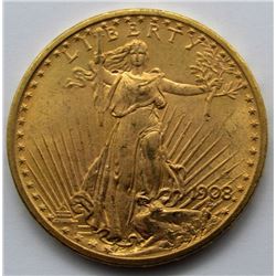 1908 SAINT GAUDENS DOUBLE EAGLE