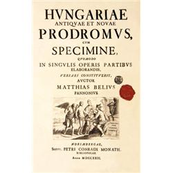 [Bél Mátyás] Belius Matthias - Hungariae antiquae et novae prodromus, cum specimine, quomodo in sing