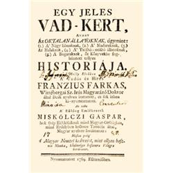 [Frantze, Wolfgang] Franzius Farkas - Egy jeles vad-kert, avagy az oktalan állatoknak, úgymint: (1.)