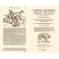 Gesner, Conr(ad) - Historiae animalium liber primus. De Quadrupedibus viuiparis.