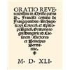 Image 1 : Frangepán [Ferenc], Francisc(us) - Oratio reverendissimi in Christo patris D. Francisci comitis de F