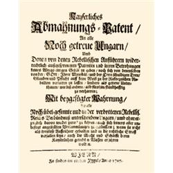 [I. József, magyar király] - Kayserliches Abmahnungs-Patent