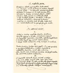 Weöres Sándor (1913-1989) költo, író, mufordító „A meghalás perce” és „Az istenno dalol” címu versén