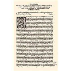 Lactantius, Lucius Coelius Firmianus - Opera. Ed. Johannes Andreae, episc. Aleriensis.