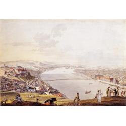 Buda és Pest a Gellérthegyrol, 1818.