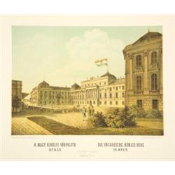 A Magy. Királyi Várpalota Budán. - Die Ungarische Königs Burg in Ofen.