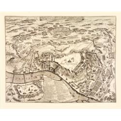 Pianta della Real Citta e Fortezza di Buda Capitale del Regno d Ungaria assediata dall  armi della S