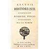 Image 1 : Recueil Historique contenant diverses pieces curieuses de ce temps.