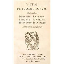 Vitae Philosophorum: Scriptoribus Diogene Laertio, Eunapio Sardiano, Hesychio Illustrio. Multis in l