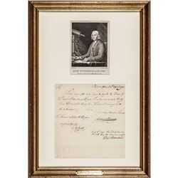 1795 DAVID RITTENHOUSE Autographed Manuscript Document Signed