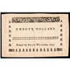 Image 2 : Colonial Currency, NC. May 15, 1779 $20 Peace on Honourable Terms Motto, Ch. EF