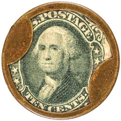 Encased Postage Stamp 10 Cents ELLIS McALPIN + CO. Cincinnati EP-112 Rarity-5