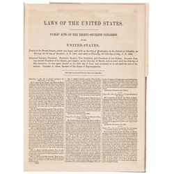 1861-1862 LAWS OF THE UNITED STATES. Public ACTS of the Thirty-Seventh Congress