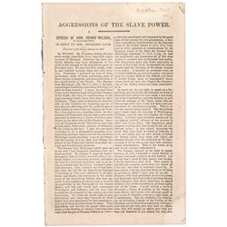1860 Civil War Slave Document, U.S. Grants Vice President Henry Wilson