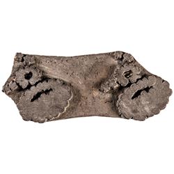 c 1870-1900s Hand-Carved Vintage Wall Decoration Design Wooden Stamp Block