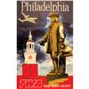 Image 1 : c. 1960s, TWA Travel Poster titled, Philadelphia, With the Benjamin Franklin Statue