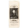 Image 1 : 1845 General Andrew Jackson Silk Mourning Ribbon Lovely and Scarce Type