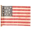 Image 1 : c. 1876 United States Centennial 13-Star Parade Flag With Hand-Pole Choice EF