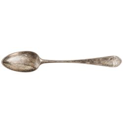 c. 1780 EPHRAIM BRASHER Engraved Double Punch Hallmarked EB Silver Table Spoon
