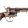 Image 3 : Civil War Era French Import E. Le Faucheux Pin Fire Revolver + Original Holster