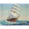 Image 1 : Artist Signed Canadian Oil on Panel Sail Boat