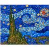 Image 1 : Style of Van Gogh Starry Night Framed