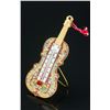 Image 2 : Chinese Gilt Violin Form Thermostat