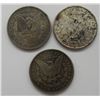 Image 2 : 1881-S, 1880-O,  1880-S AU/UNC TONED MORGANS