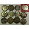 Image 1 : 12 - CANADIAN SILVER DOLLARS - CIRC OR BETTER