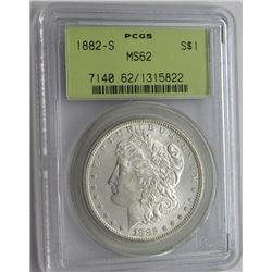 1882-S PCGS MS62 Blast White Morgan Dollar