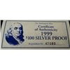 Image 2 : 1999 $100 FRANKLIN QUARTER - POUND SILVER