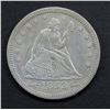 Image 1 : 1853 RAYS/ ARROWS SEATED QUARTER XF/AU