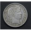 Image 1 : 1897 BARBER QUARTER AU+