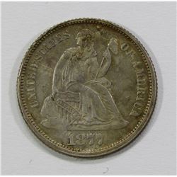 1877 SEATED DIME- F/ VF-