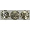 Image 1 : 1923, 1924, 1925 PEACE DOLLARS CIRC OR BETTER