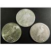 Image 2 : 1922 XF/AU, (2) 1923-S CIRC PEACE DOLLARS