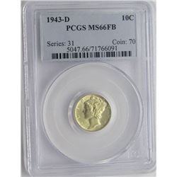 1943-D Mercury Dime PCGS MS66FB 10C