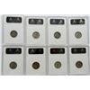 Image 4 : 8- ANACS EF 40 Mercury Dimes 10C