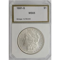 1881-S PCI MS65 MORGAN SILVER DOLLAR