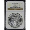 Image 1 : 1991 AMERICAN SILVER EAGLE NGC MS 69