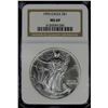 Image 1 : 1993 AMERICAN SILVER EAGLE NGC MS 69