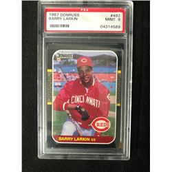 1987 DONRUSS #492 BARRY LARKIN (MINT 9) PSA GRADE