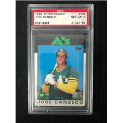 1986 TOPPS TRADED #2OT JOSE CANSECO (NM-MT 8) PSA GRADE