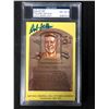 Image 1 : HOF PLAQUE BOB FELLER PSA/DNA CERTIFIED AUTO GRADE ONLY (NM-MT 8)