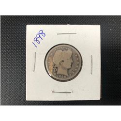 1898 USA   25 CENTS  .900 SILVER