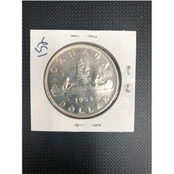 1953  CANADIAN SILVER DOLLAR   .800 SILVER
