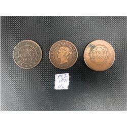 CANADIAN ONE CENT LOT (P.E.I 1871...)